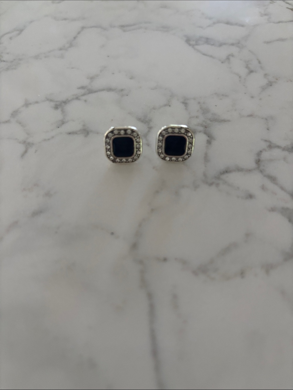 Brighton Black and Silver Stud Earrings